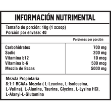 Cargar imagen en el visor de la galería, bcaa black bear informacion nutrimental