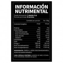 Cargar imagen en el visor de la galería, Omega 3 90caps informacion nutrimental