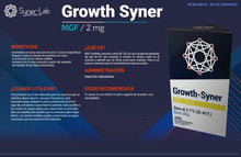 Load image into Gallery viewer, Ficha Tecnica Growth Syner peptidos synerlab
