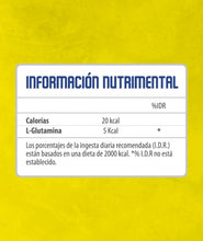 Load image into Gallery viewer, información nutrimental glutamina

